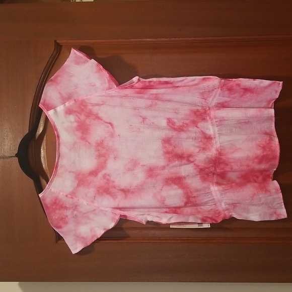 Counterparts Tie Dye Peplum Style Short Sleeve Blouse Top, size M - Picture 6 of 16